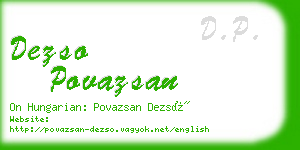 dezso povazsan business card